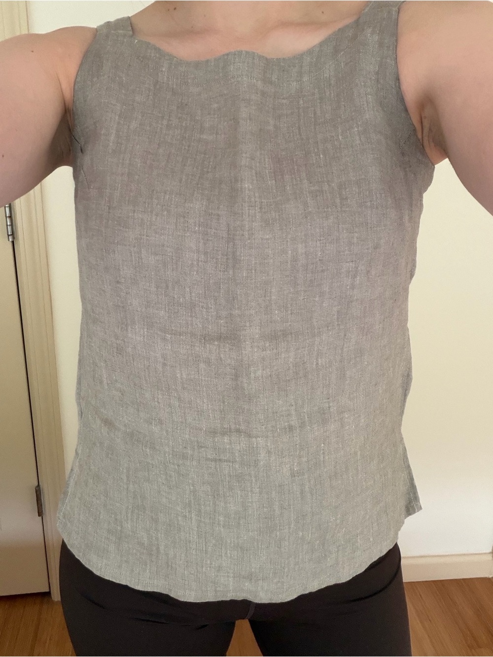 Artesano Linen Top in Light Taupe